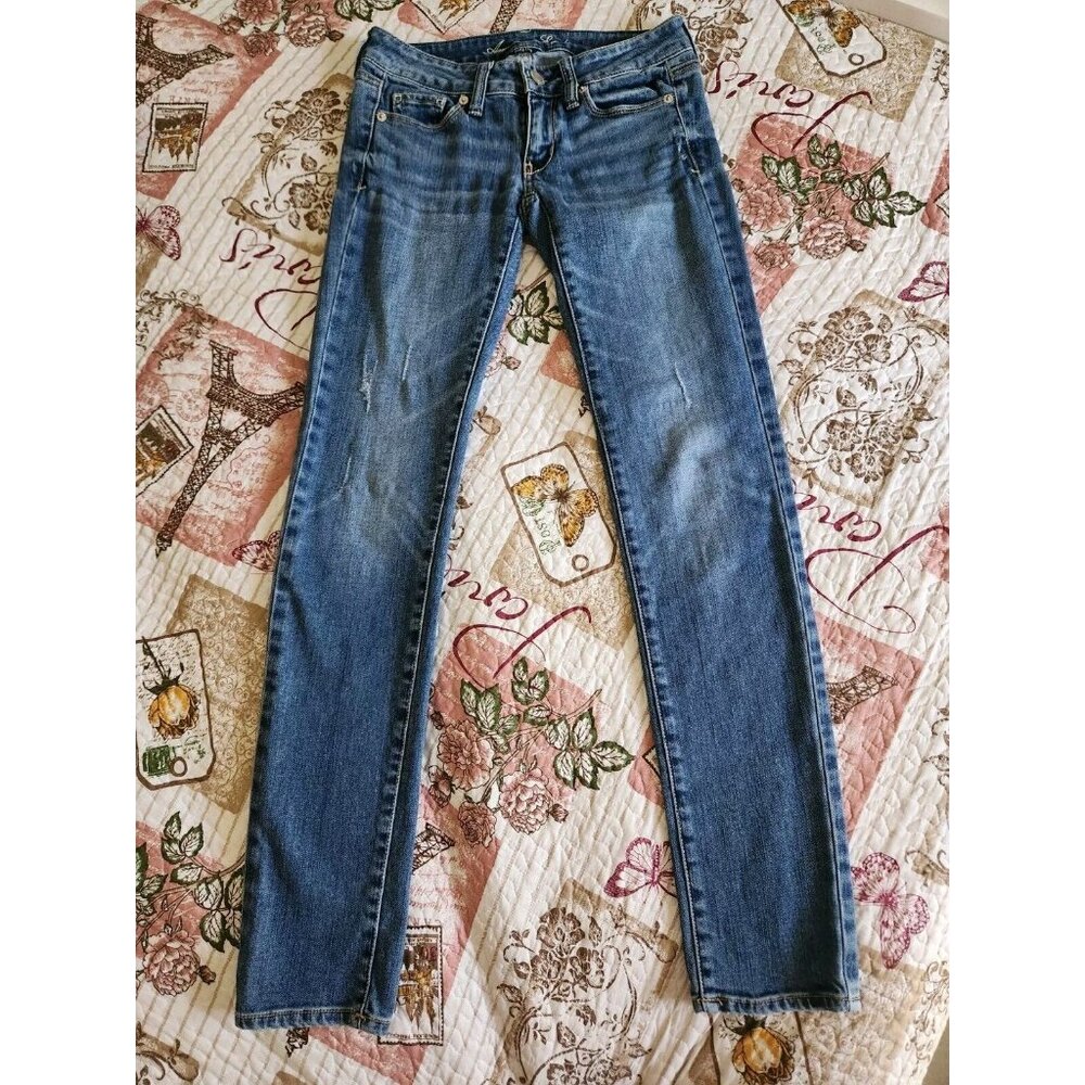 American Eagle Outfitters Women's Stretch Skinny Blue Jeans Pants Size 00